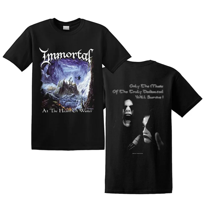 Immortal At The Heart Of Winter Metal Men T-shirt Black Tee S-5XL 2SIDES