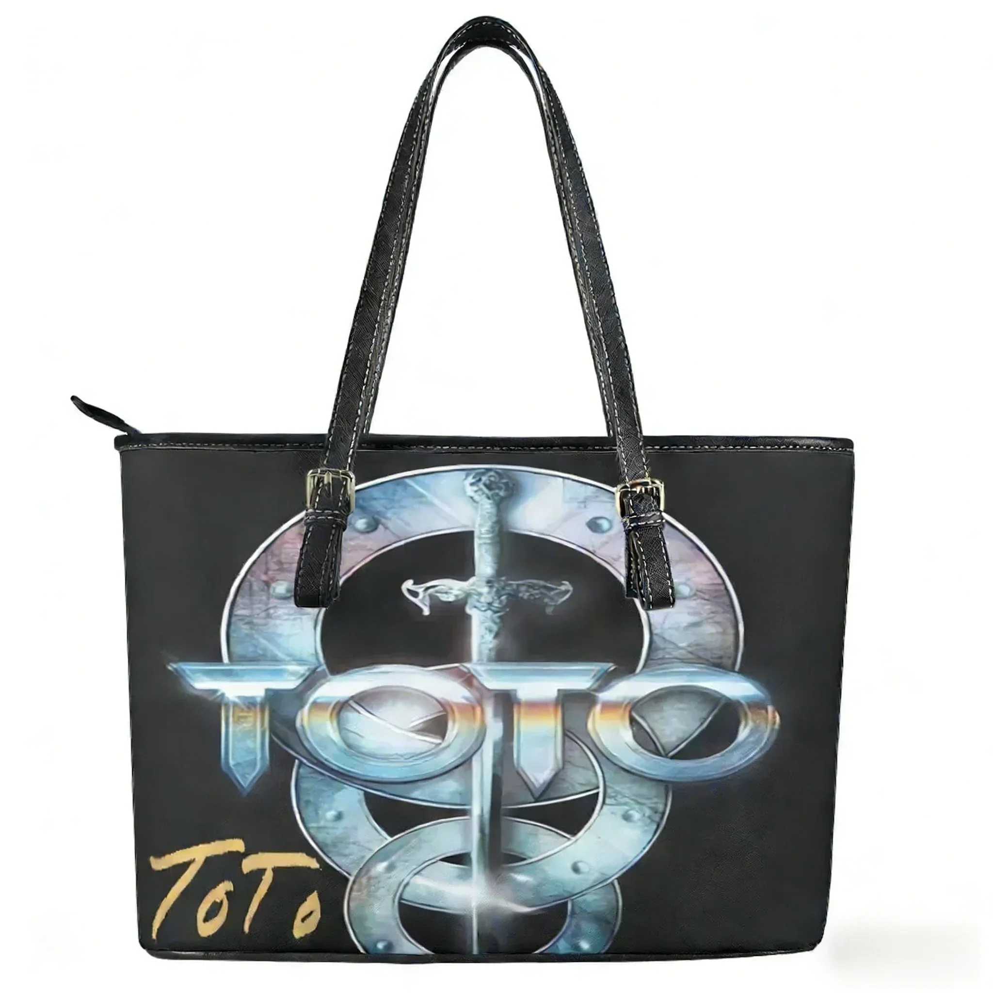 

Toto band Custom Handbag Womens Mens Retro Interesting Personalized Tote Bag Shoulder Bag Business Leather Purse Travel Bag Gift