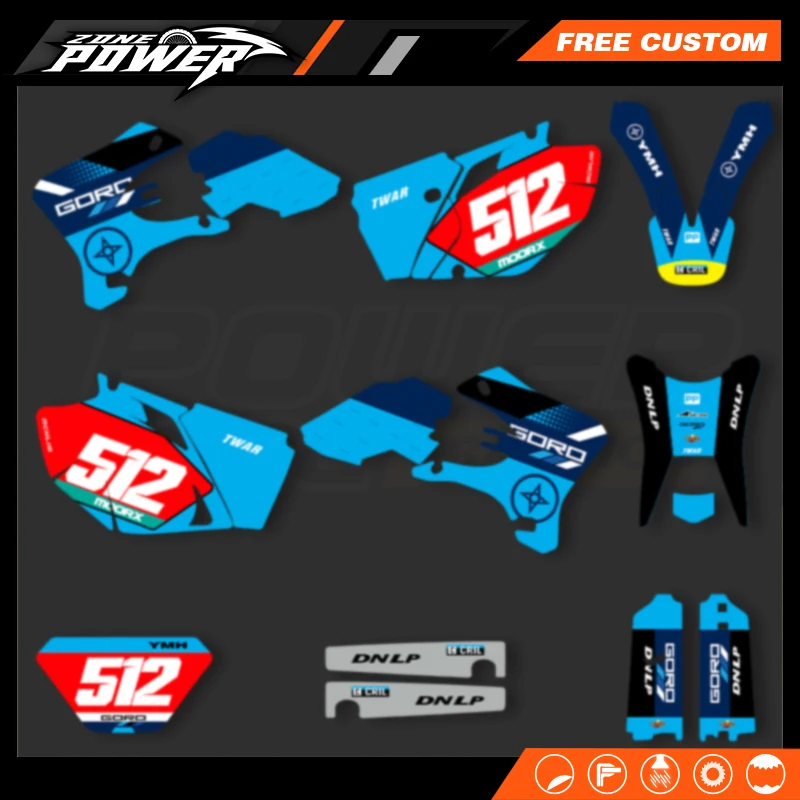 

Powerzone For Yamaha WR250F WRF450 2003 2004 2005 2006 Graphics Background Decals Stickers Kits for WRF 250 450 09