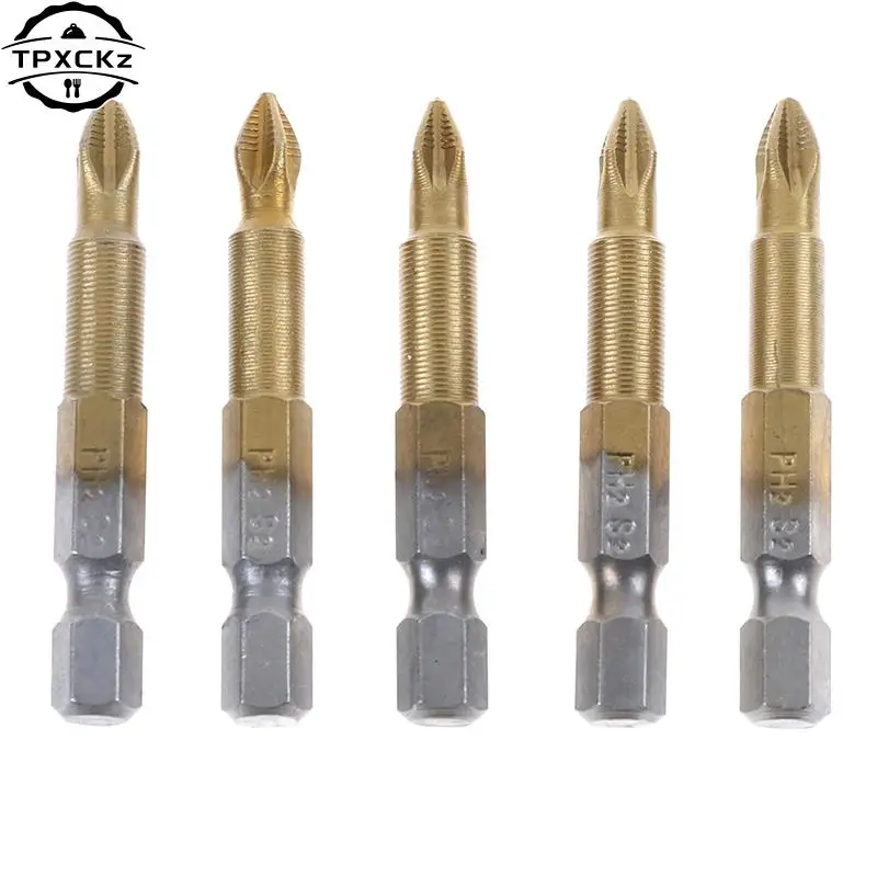 5pcs/set Anti Slip Electric Screwdriver Bits 1/4