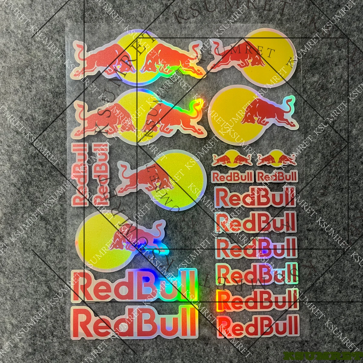 الليزر الفينيل ل ريد بول ملصق دراجة نارية خزان صائق خوذة شعار ملصقات مجموعة