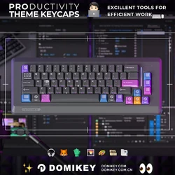 Domikey Productivity Keycap PBT Doubleshots Keycap Cherry profile with Silk Screen Printing for Mechanical Keyboard
