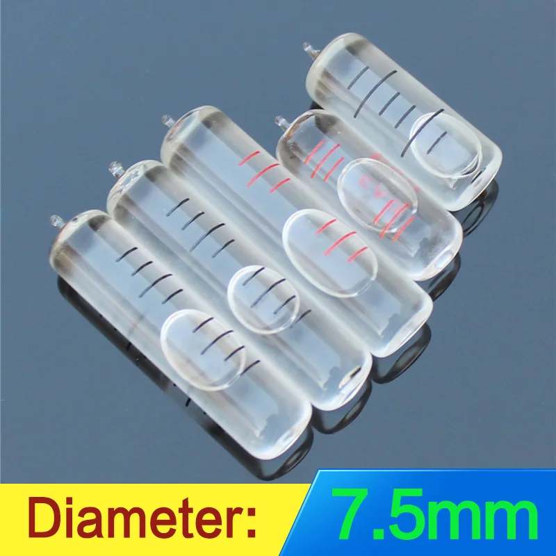 QASE 8*23mm DA3 High Precision Glass Level glass level bubble Cylindrical Bubble Spirit Level White Water