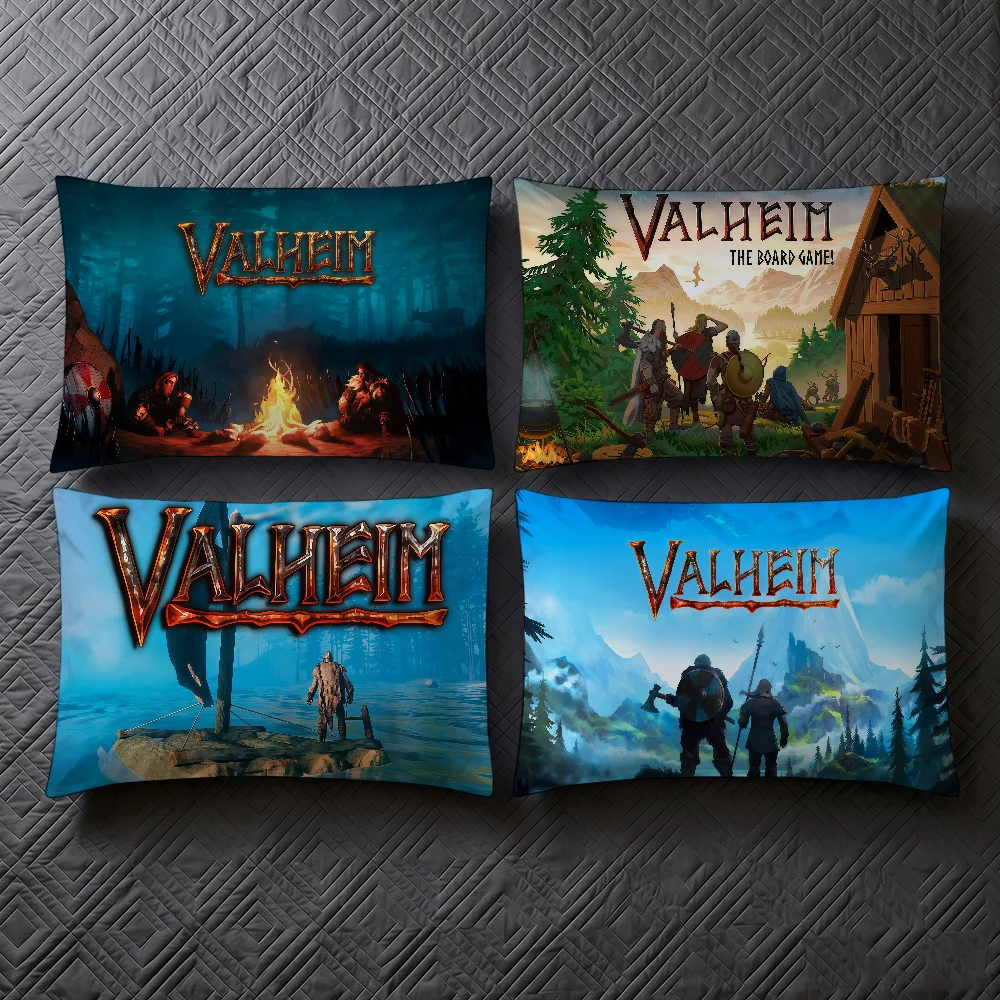 Valheim Survival Game Cushion Cover Rectangle Decorative Long Pillow Cases Sofa Bench Bedroom Car Chair LivingRoom