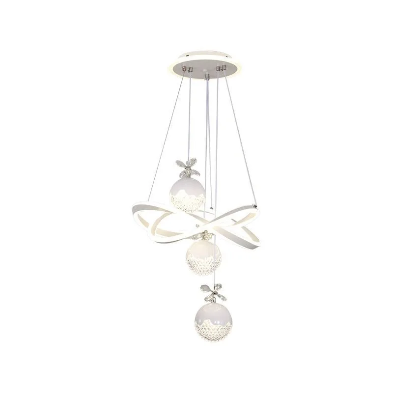 

Crystal lamp chandelier living room high sense hall circular ring Internet celebrity restaurant lighting