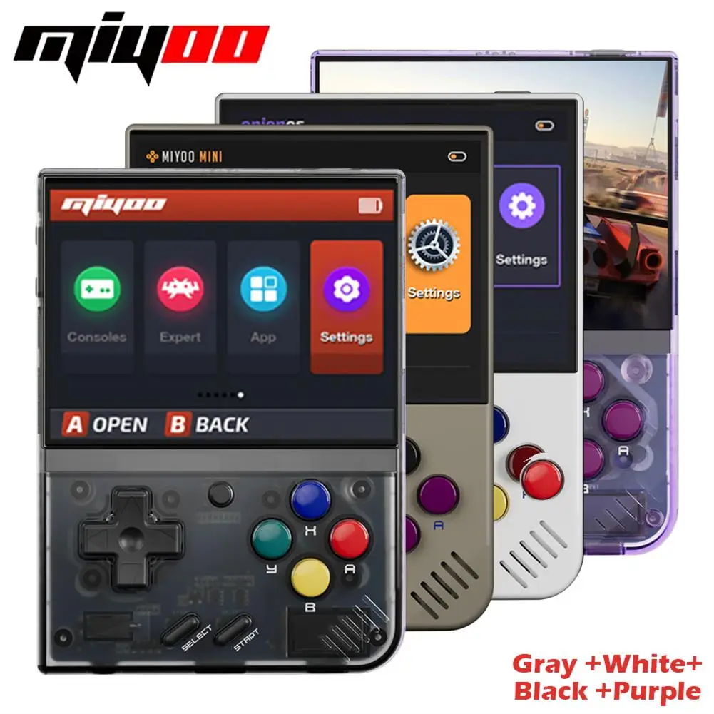 4Pcs MIYOO Mini Plus Mini+ Portable Retro Handheld Game Console IPS Screen Pocket Video Multiple Classic Games Player Simulator