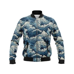 Japanese Style Painting Printing Jacket Men Clothing Personality Special Graphic Jackets Streetwear Harajuku Autumn Bomber Coat