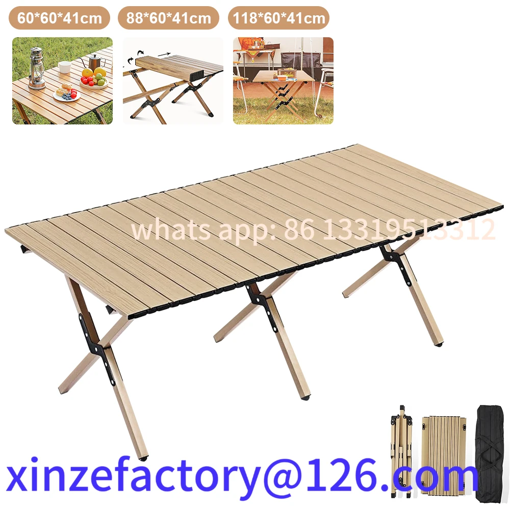 

Customizable Outdoor Folding Table Camping Portable lightweight Camp BBQ Grill Picnic High Bearing Foldable