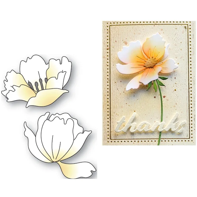 Happy Birthday Hello Debut Script Metal Cutting Dies Slimline Essentials Scrap Booking Card Stencil Cut Die for DIY Handmade