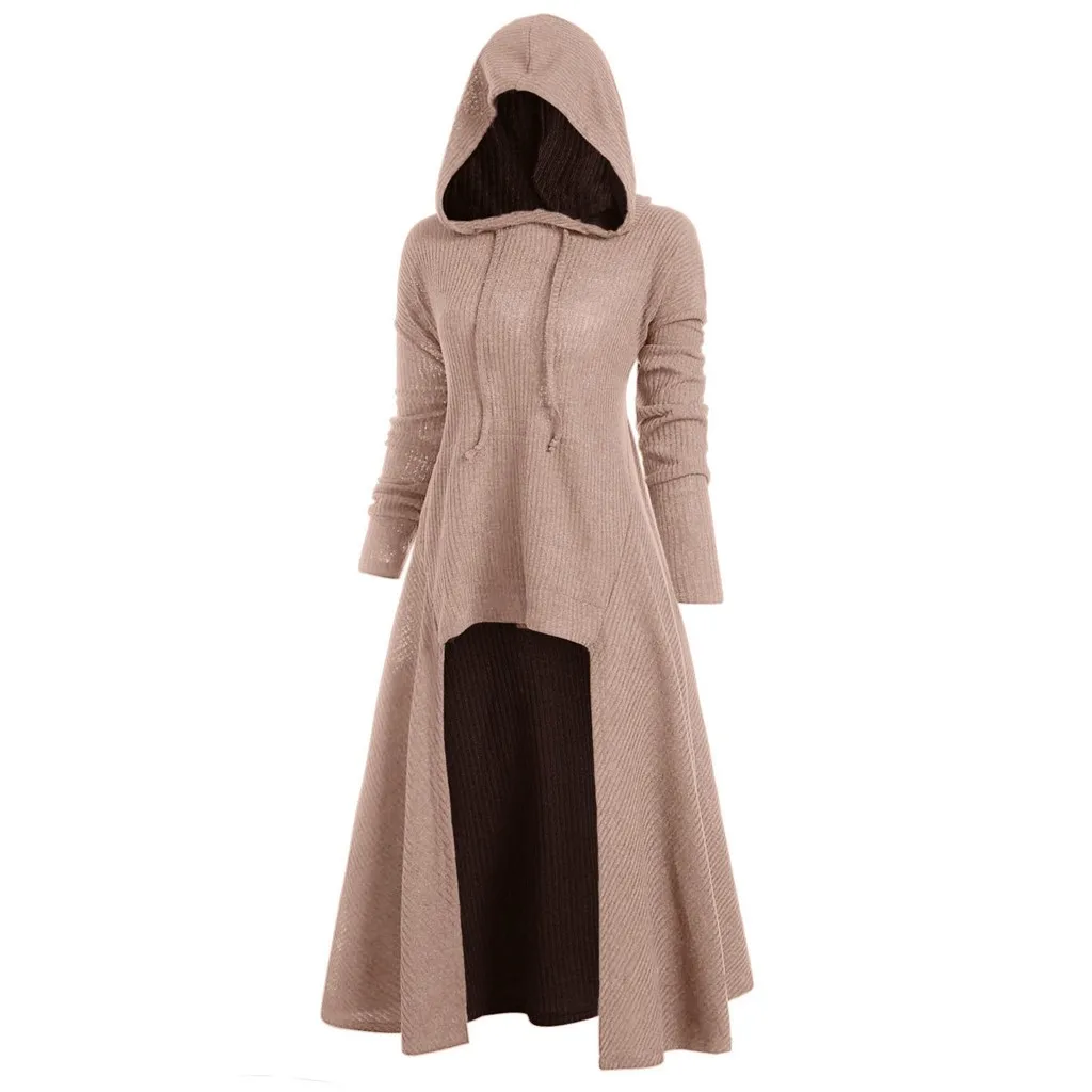 

Womens Fashion Vintage Cloak Fashion Hooded Creed with the same combat cloak Plus Size Sweater Medieval Long Cape Overcoat