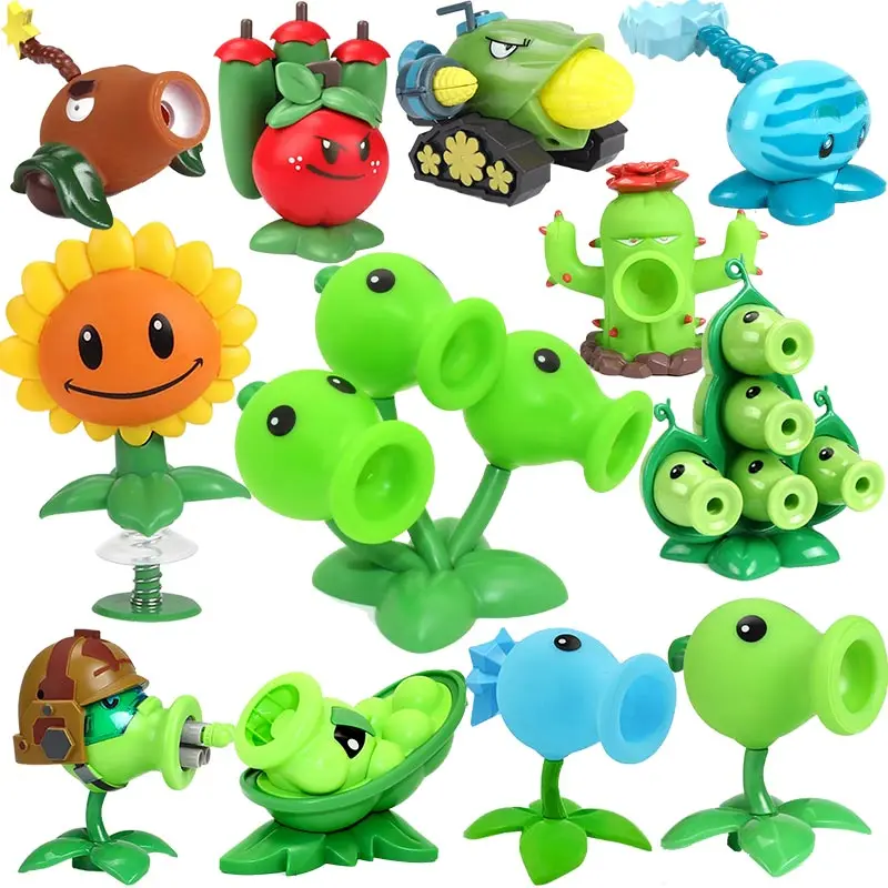 Plants vs Zombies Action Figures Toys Peashooter Pirate Ejection Anime Plant Zombie Game Doll Model Toy For Kids Birthday Gifts