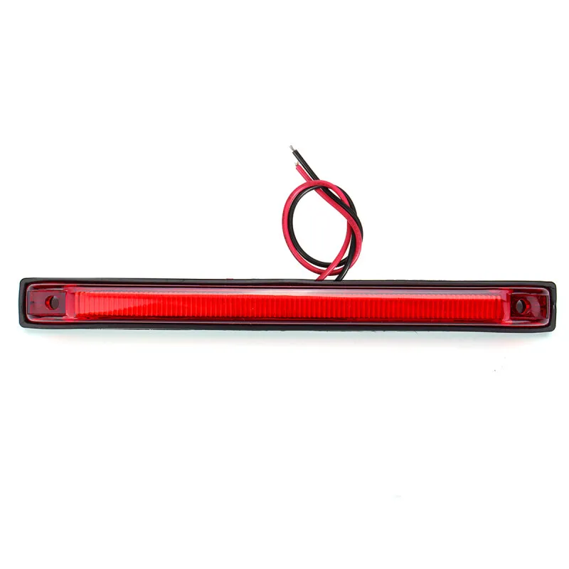 Red 8\'\' 18 LED Boat Side Marker Light Bar Strip Rear Fog Lamp Waterproof For Truck Trailer Lorry RV 12V/24V Car Accessories