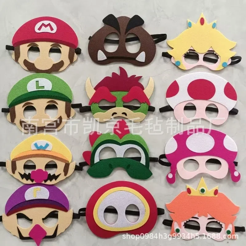 Super Mario Mask Felt Eye Patch Luigi Felt Blindfold Halloween Held At The School Show Eyes Patch Children Decoration Fine Gifts