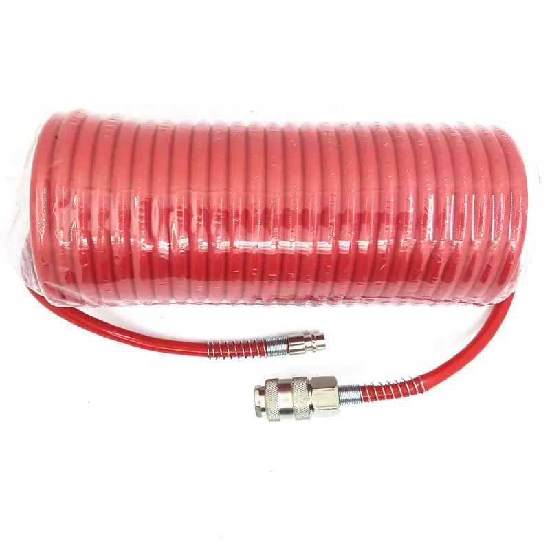 KEYLEAD Telescopic PU Hose 6M Pneumatic Air Hose Tube Air Compressor Tool with European Style EU Male and Female Quick Connector