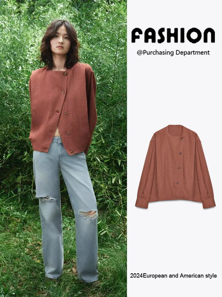 

Новая осенняя женская одежда Pilot Jaet Long Sve из смеси льна, универсальная верхняя одежда, модная сценическая одежда, традиционная этническая одежда...