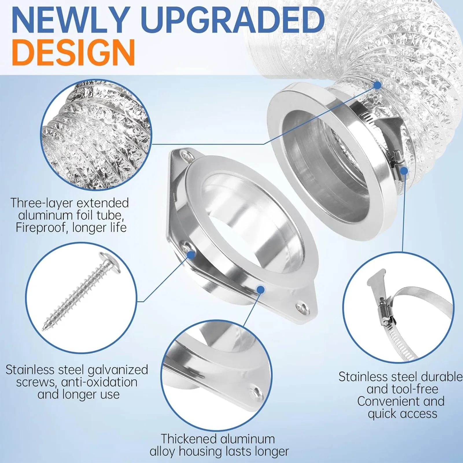 Magnet Dryer Vent Coupling Magnet Dryer Vent Coupling Self Alignment Airtight  Dryer Ventilation Port Exhaust Connector Kit