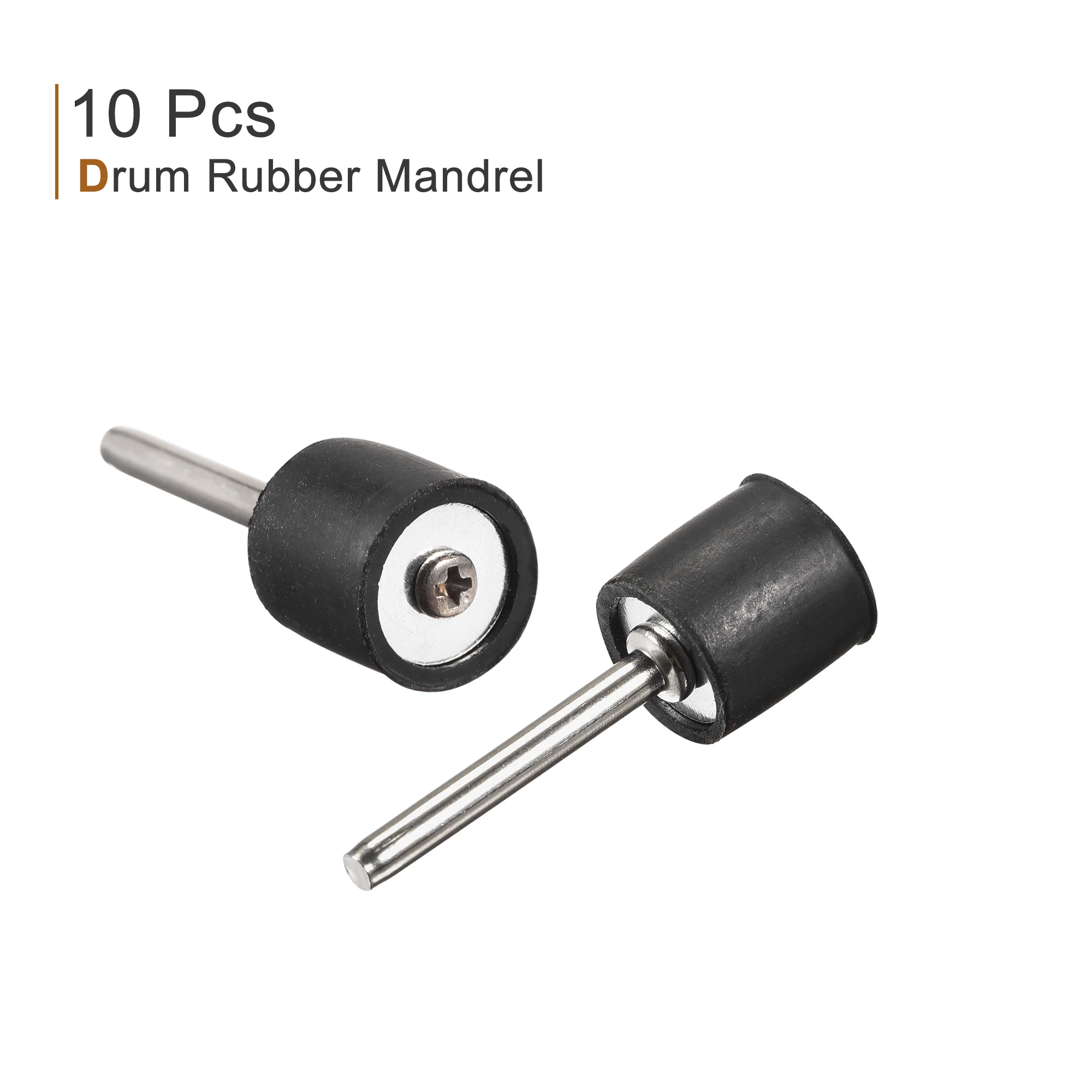 uxcell 1/2 Inch Drum Rubber Mandrels 1/8 Inch Shank Sanding Sleeve Holder for Rotary Tools 10 Pcs