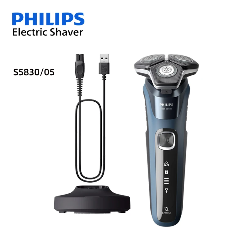 

PHILIPS S5830 Электробритва Skin IQ Бритва 5D Плавающий сотовый резак 90 шт. Лезвие из нержавеющей стали Мужской полный триммер для бороды