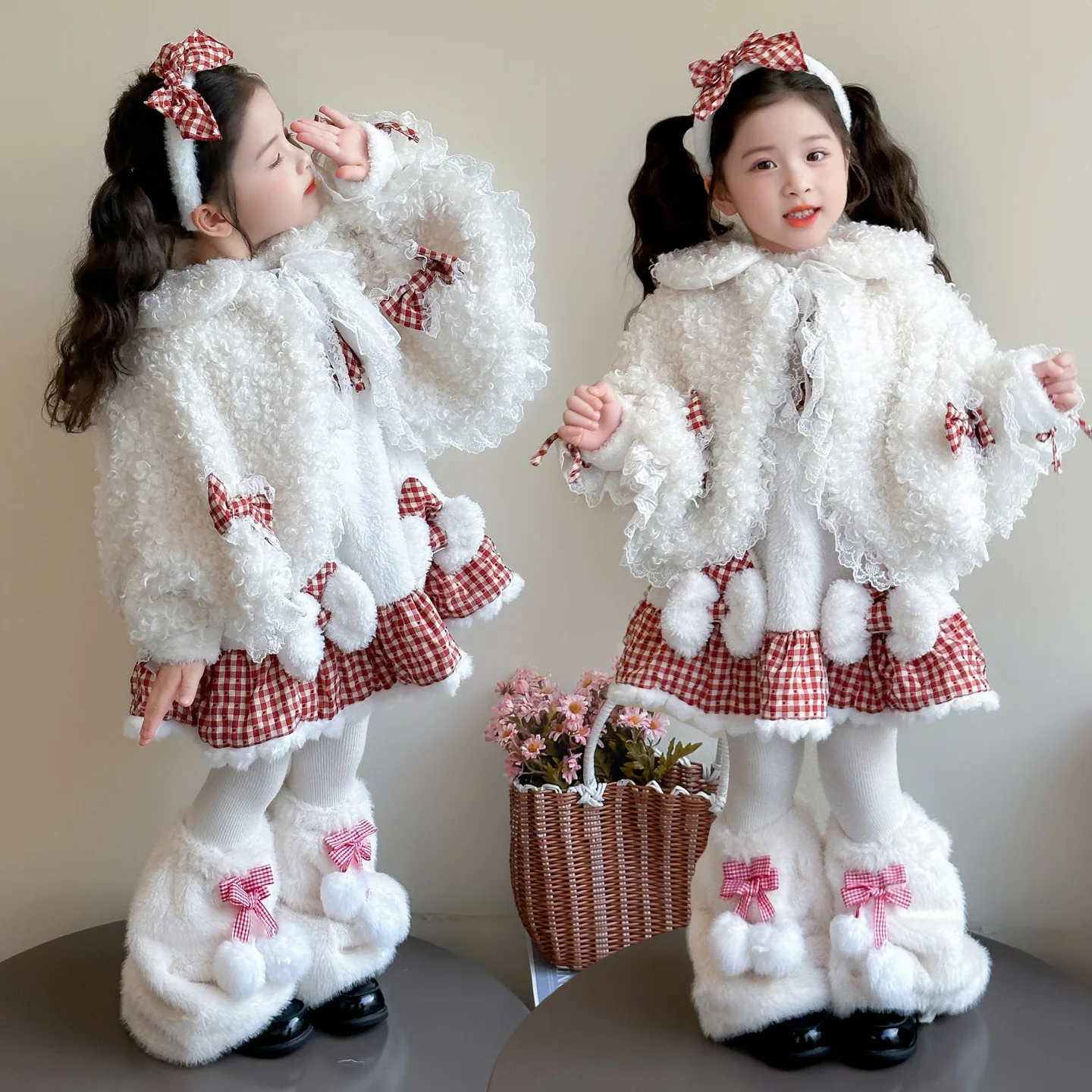 

Толстое платье для девочек в стиле аниме «Hello Kitty», детский плащ, платье принцессы Лолиты, платье с украшением из банта, юбка-пачка с рюшами, многослойное платье