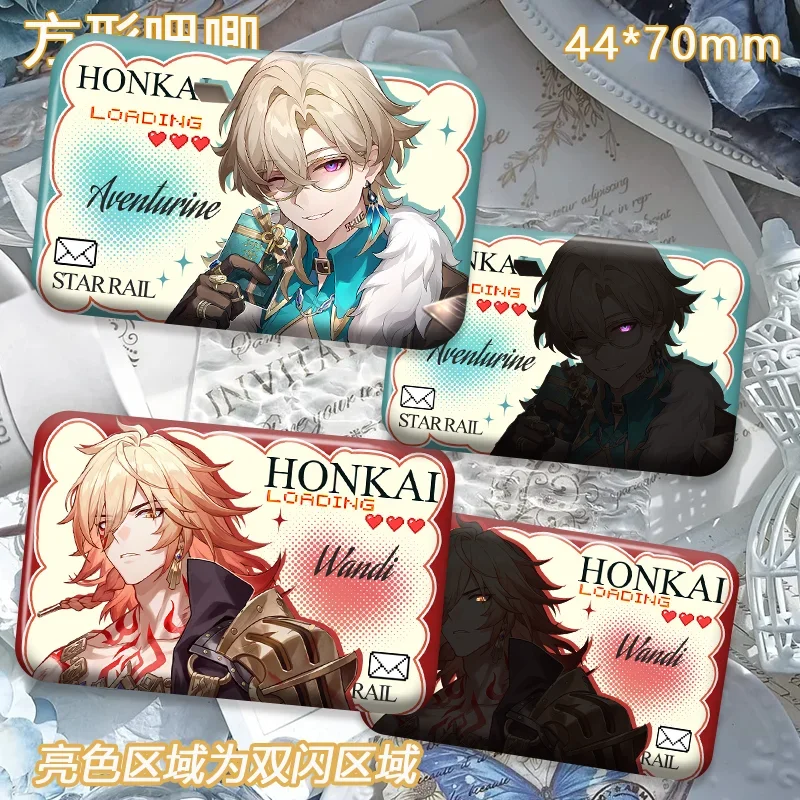 Honkai: Star Rail White‑Day Boothill Aventurine Jiaoqiu Tin Badge Backpack Charm Fan‑made Merch Collectible Pin Souvenir Gifts