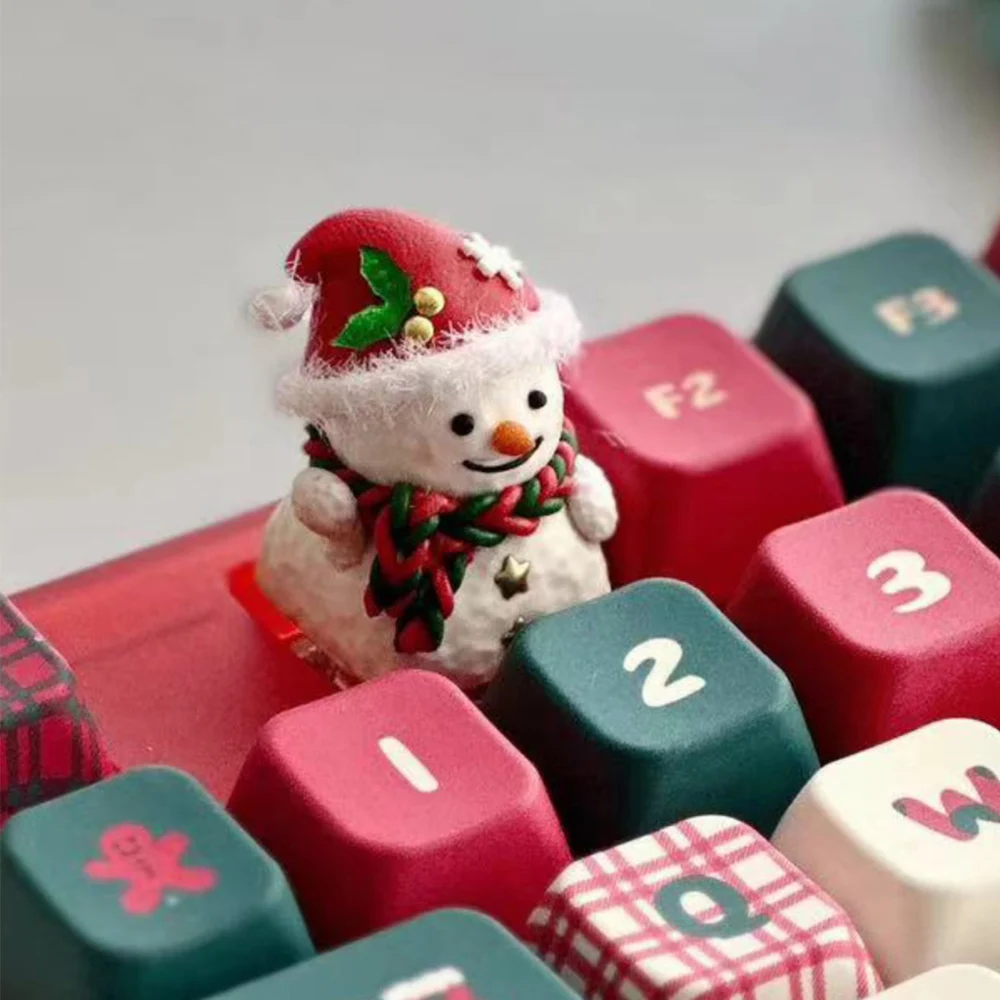 

Customized Snowman Keycaps Pottery Clay Cross Axis Aula F87pro Crush80 Evo80 Gx87 Raven68 Wooting Mechanical Keyboard ESC Caps