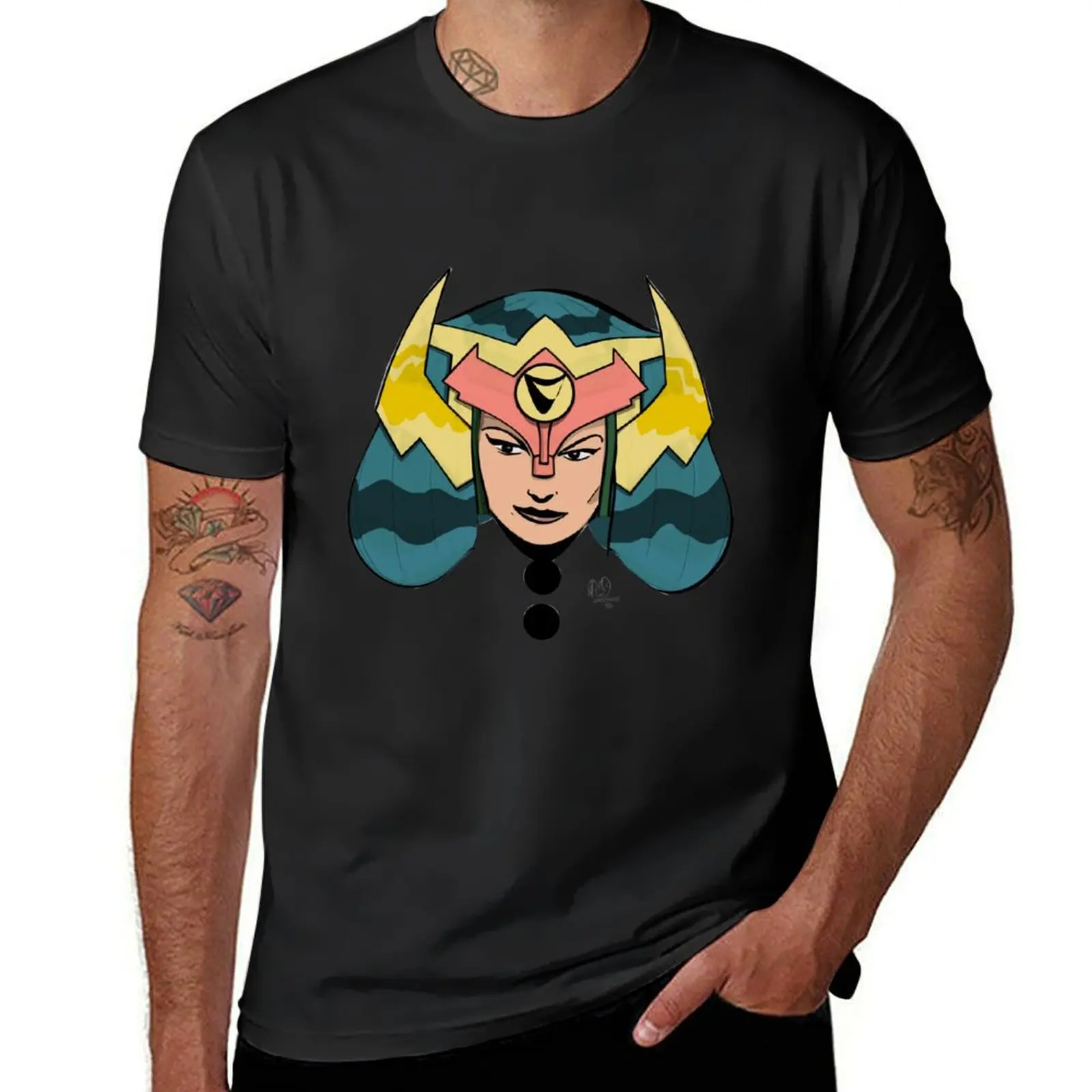 Big Barda portrait T-Shirt summer clothes tees anime clothes mens clothes