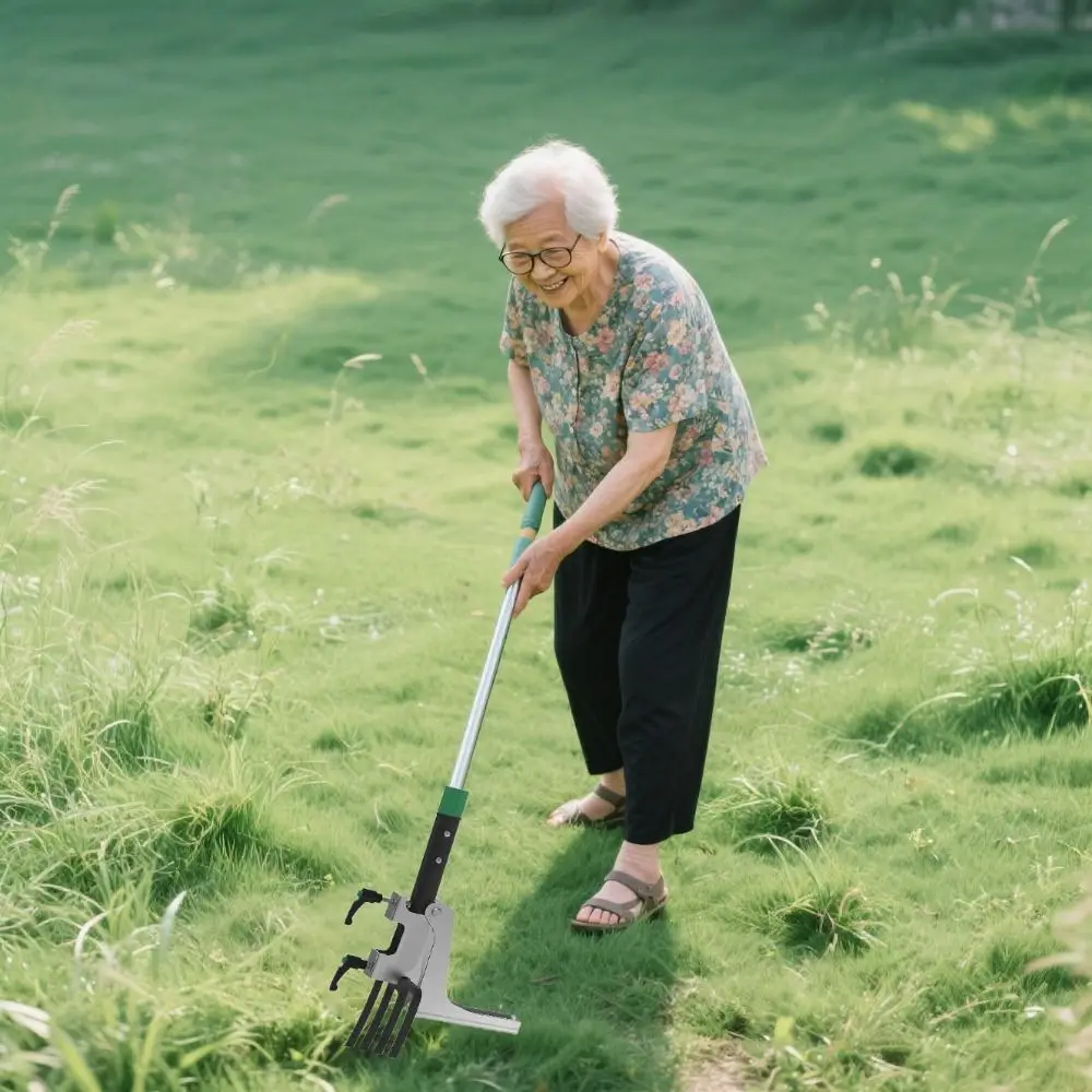 Efficient Design Foot-Operated Weed Puller Easy Root Removal Foot-Press Mechanism Step-on Weed Removal Aid Organic Gardening