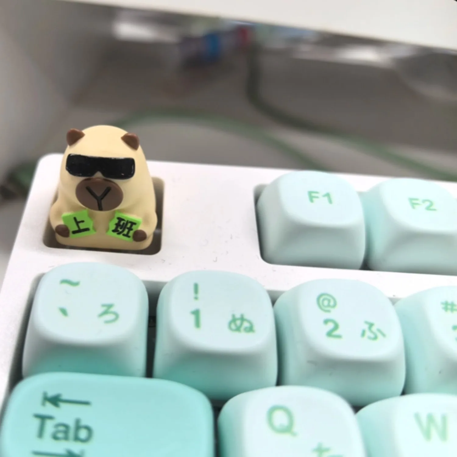 Cute Capybara Custom Custom Keycaps Resin XDA Profile ABS Custom Mechanical Keyboard Keycap Set Kawaii DIY Desk Decor Gift