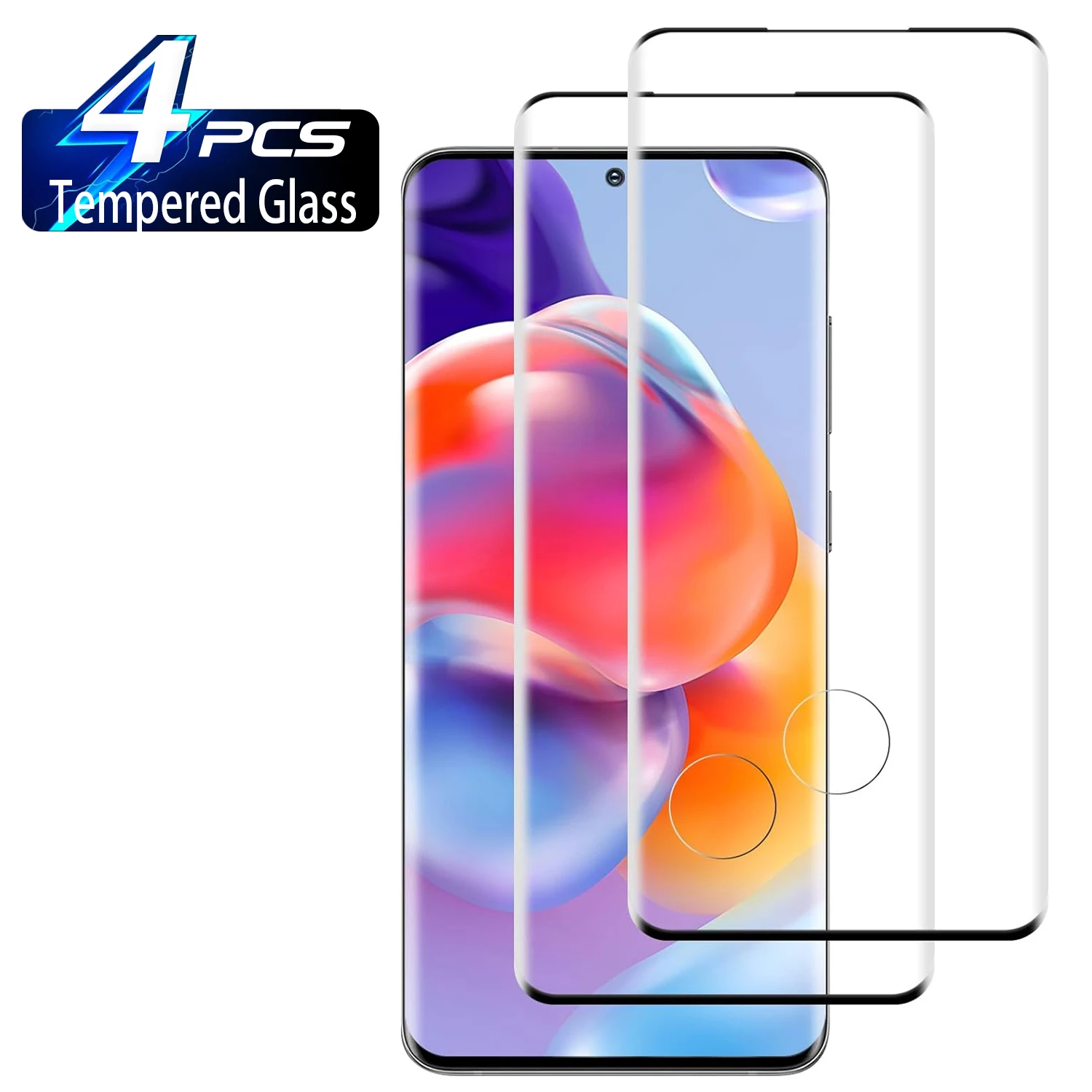 

2/4Pcs 3D Tempered Glass For Samsung Galaxy S23 S24 S22 Plus S21 S20 S10 Plus Curved Fingerprint Screen Protector Glass