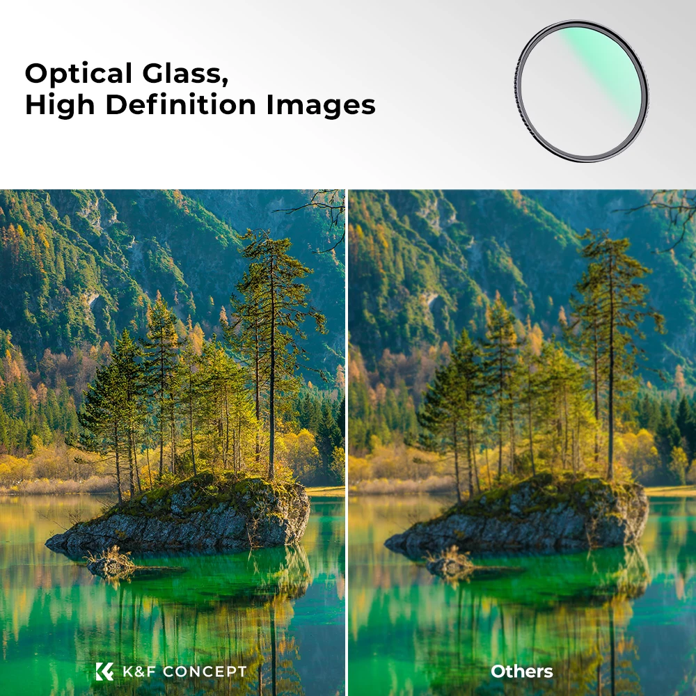 K & F Concept-Objectif optique à filtre UV, 37-86mm, avec protection multicouche pour objectifs d'appareil photo 49mm 52mm 55mm 58mm 62mm 67mm 77mm 82mm