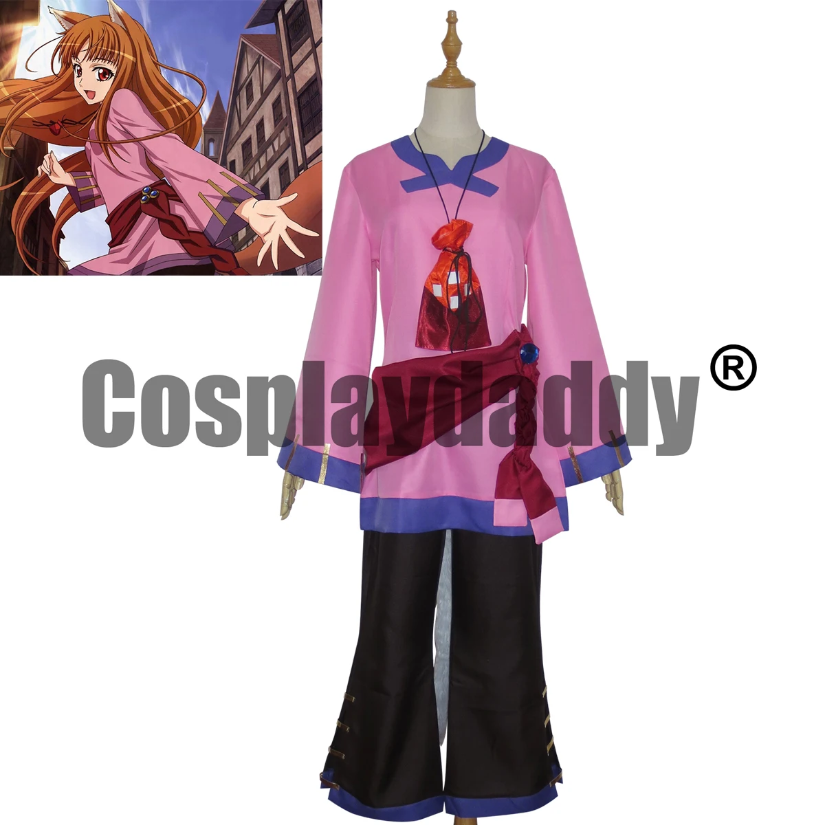 

Spice and Wolf Wise Wolf of Yoitsu Holo Cosplay Costume Anime Outfits