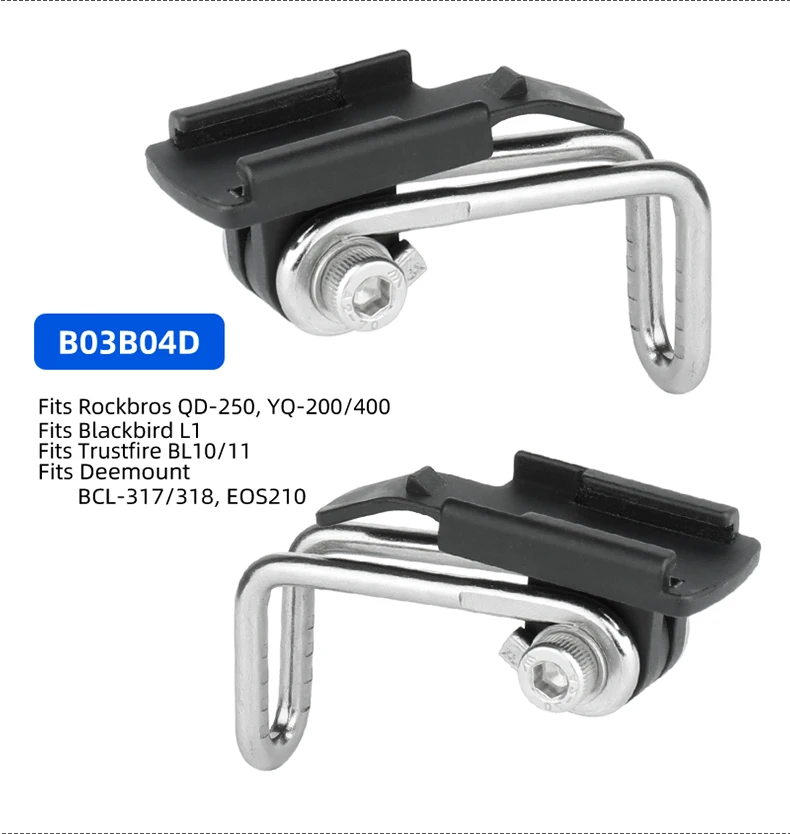 Fahrrad Scheinwerfer Halterung Ständer Gabel Halterung MTB Fahrrad Licht Halter für Gaciron/Rockbros/Enfitnix/CatEye/Trerk – Detail 9