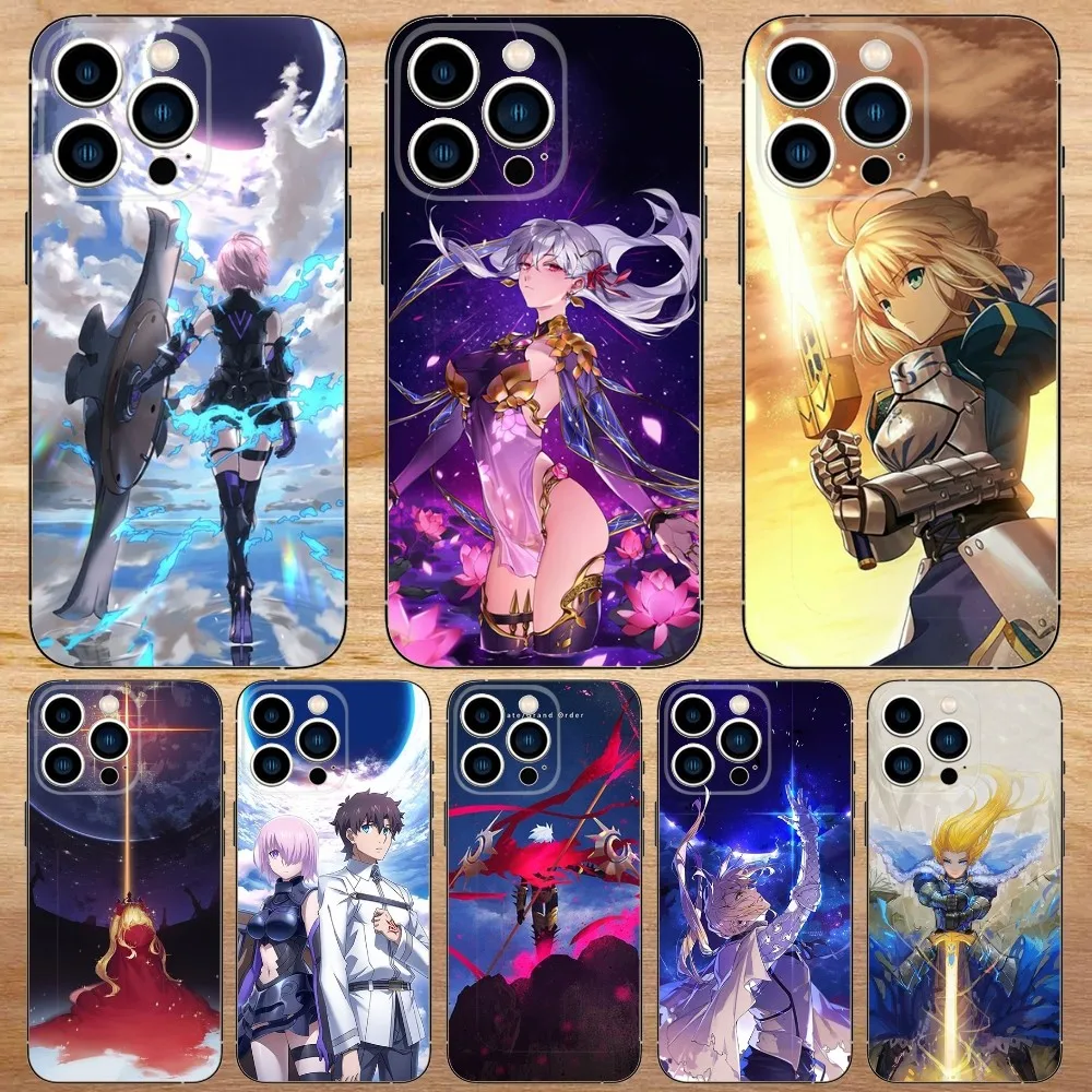 Fate Grand Order Phone Case For iPhone15,14,13,12,11,Pro,Max,Plus,Mini,X,XS,XR,8,7,6,S,Plus,SE Soft Black Case