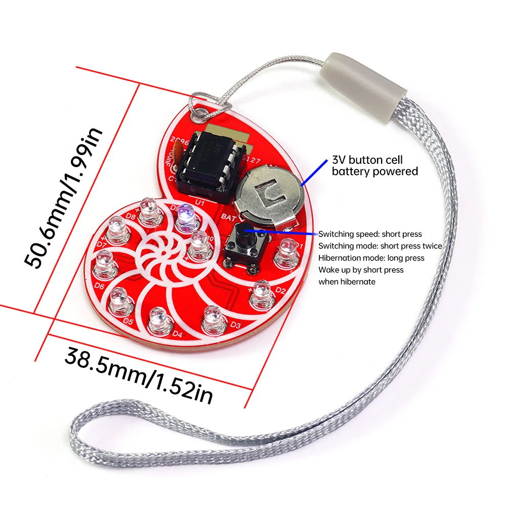 3V Soldering Learning Kit LED Seashell SMD SMT DIY Electronic Kit for Soldering Practice Learning Light Accessories