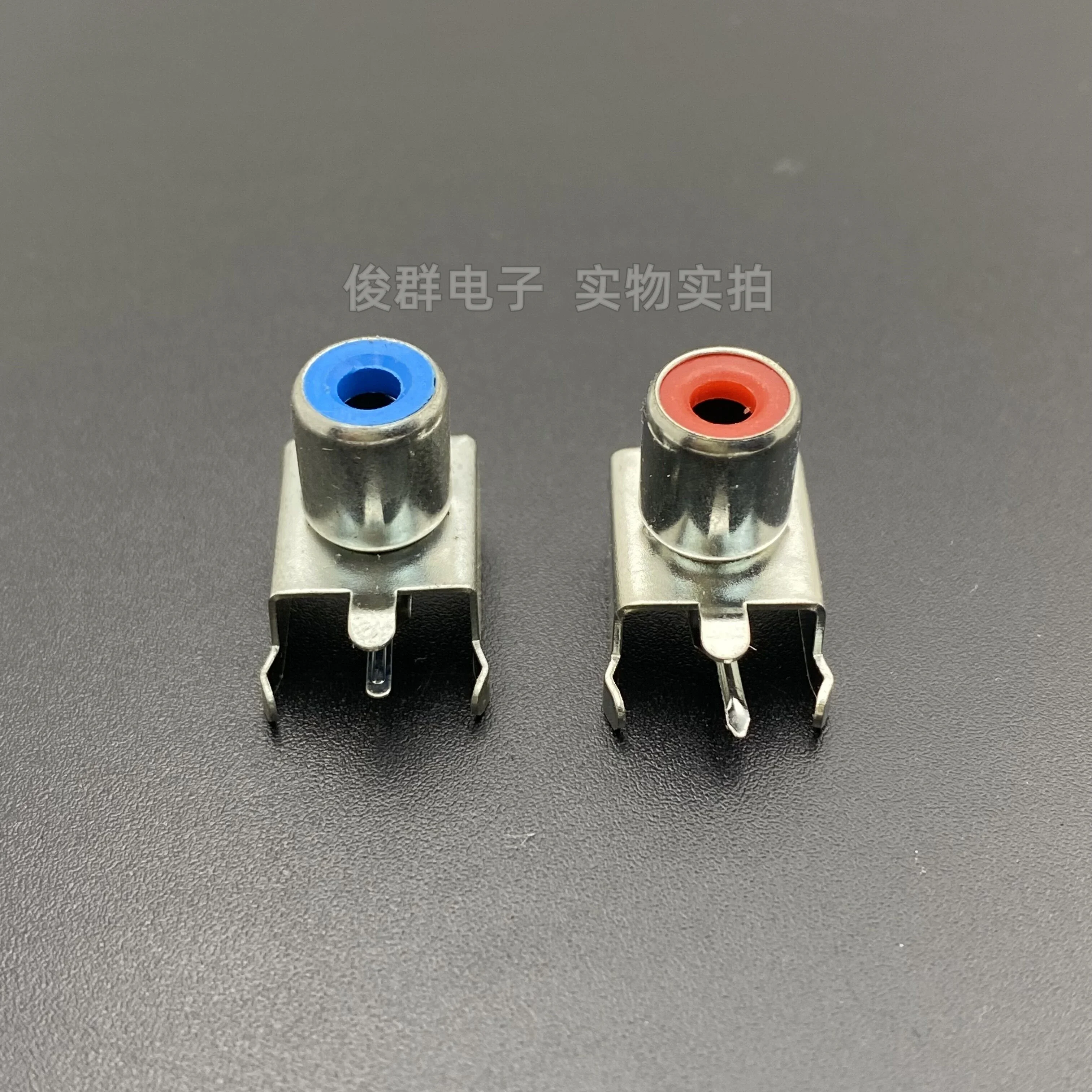 100pcs/ 4-pin single-hole AV lotus seat RCA coaxial mother seat power amplifier audio TV PCB audio video signal socket