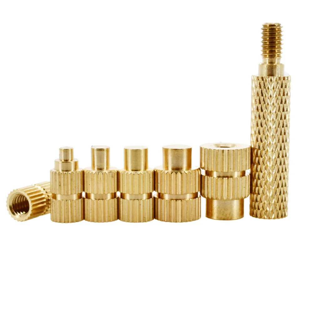 M2 M2.5 M3 M4 M5 M6 M8 Heating Brass Insert Nut Double Twilled Knurled Threaded 3d Printer Inserts Hot Melt Nuts Soldering Tips