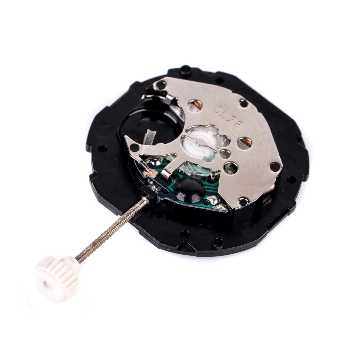 SL28 ساعة كوارتز حركة التقويم تاريخ يوم عرض ريترو الميكانيكية لف ساعة حركة ساعة إصلاح جزء مع ساعة الجذعية