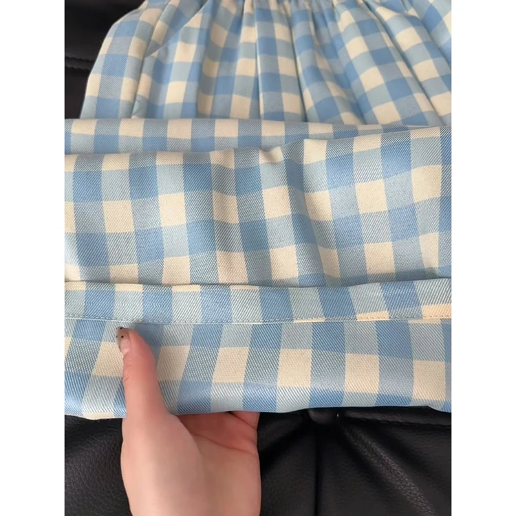 الكورية Sle منقوشة بنطال ذو قصة أرجل واسعة المرأة ربيع الخريف جديد Faion التخسيس الطابق طول السراويل الفتيات الإحساس الشباب