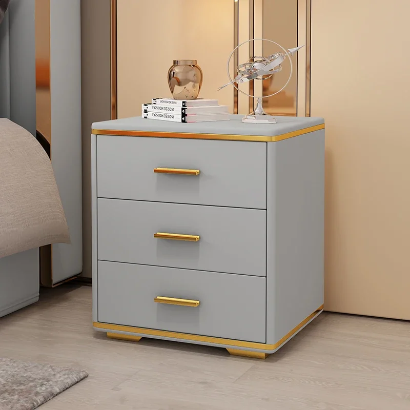 Minimalist Small Nightstand for Kids Bedroom Compact Bedside Table Modern Side Storage Cabinet for Living Room Home Furniture
