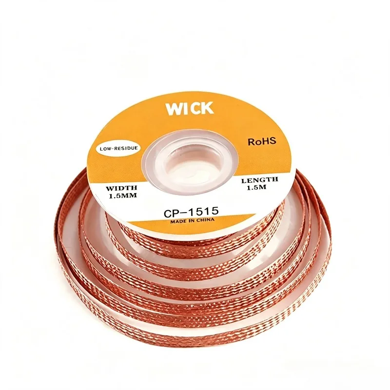 Tin Suction Wire Manual Desoldering Suction 1.5m Welding Point Solder Remover Braid Tape Lead Cord Flux Tools