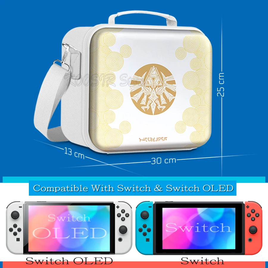 Newst intend D Switch-funda grande para Nintendo Switch, bolsa de almacenamiento, carcasa dura de piel, accesorios para juegos