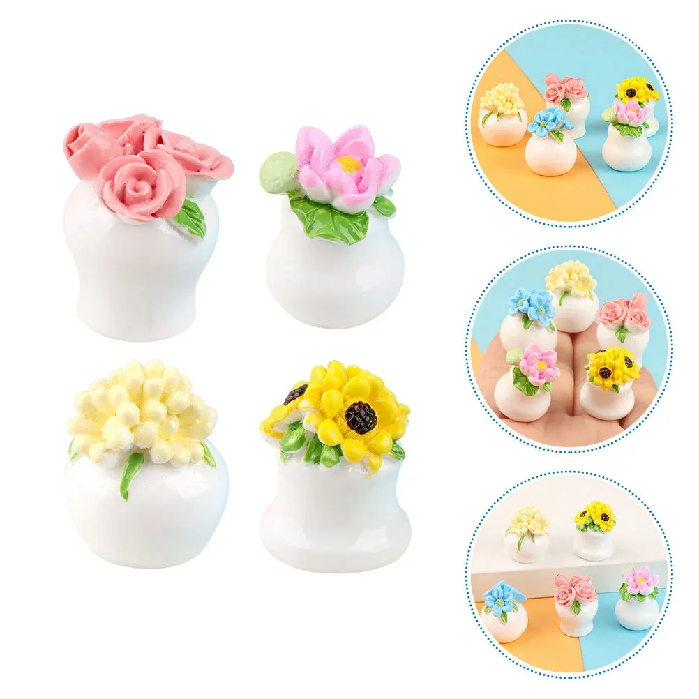 

12Pcs Miniature Potted Plant Bonsai Decor for Mini House Photo Prop Landscape Accessory Micro Bonsai Decoration