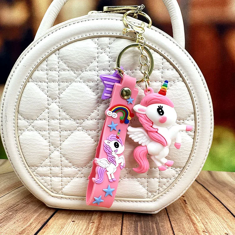 

Cute Glow Unicorn Keychain INS Aesthetic TikTok Viral Dreamy Rainbow Horse/Bag Charm Cute Couple Gift PVC Keyring Wholesale Bulk