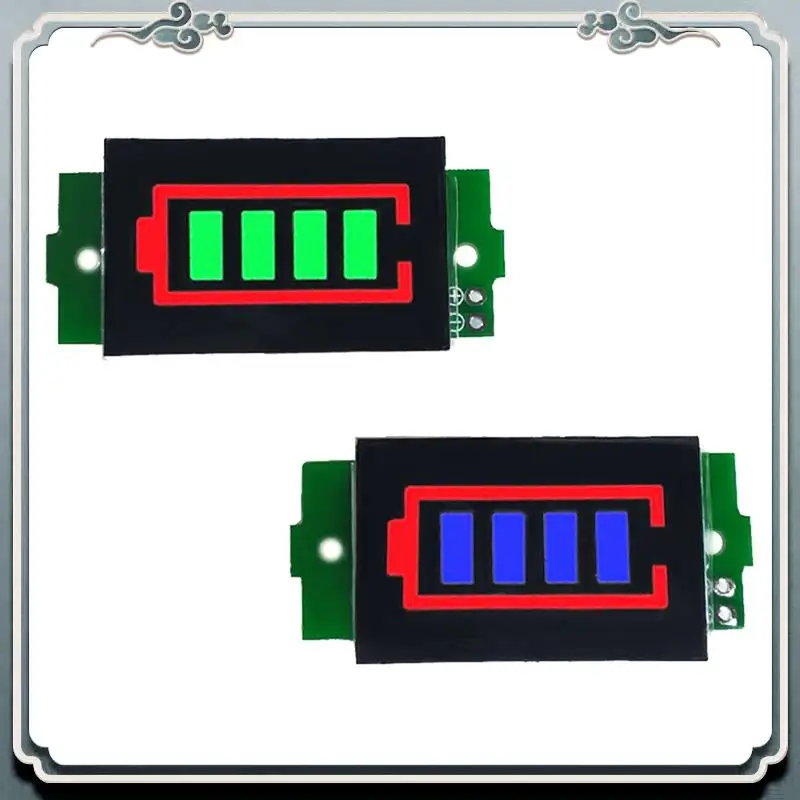 

Premium 2 Pcs 1-8S Lithium Battery Meter Display Module Blue Three String LED Lithium Battery Pack Indicator Board Spare Parts