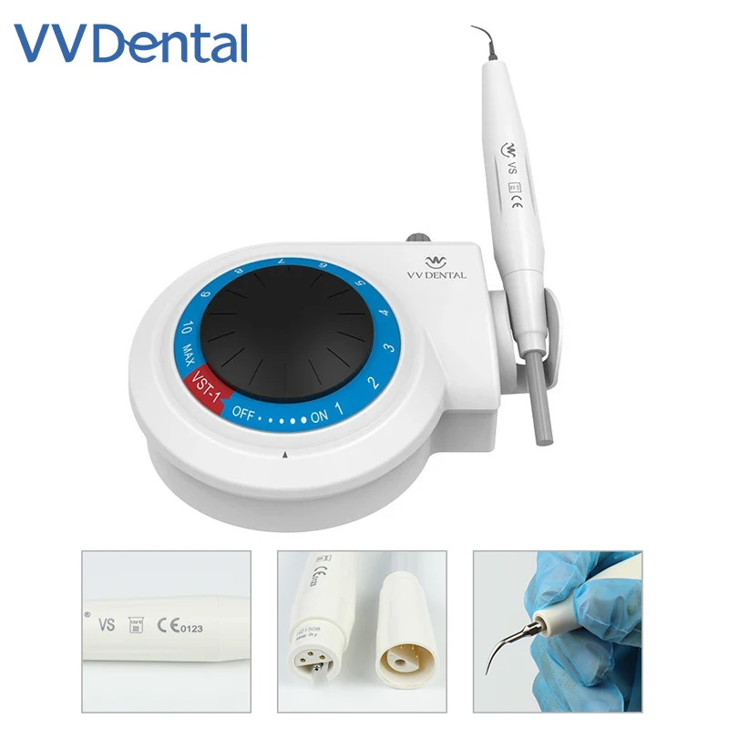 VVDental Ultrasound Dental Scaler With Handpiece and 5 Tips Calculus Cleaner Oral Care Tooth Cleaner Ultrasonic Scaler