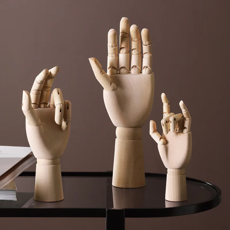 

Modern simple Nordic wooden puppet hand ornament crafts creative model room office home soft decoration