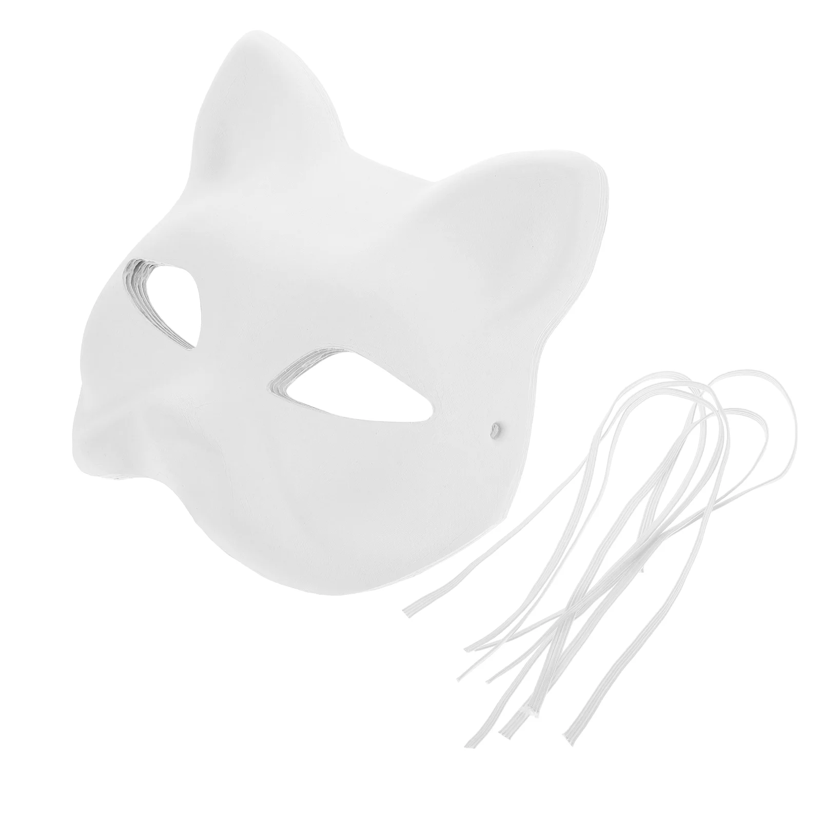 

5 Pcs White Mask Face Masks Woman Masking Eyes Cosplay Halloween Toys Cat DIY Paintable Amsk Party Makeup Miss