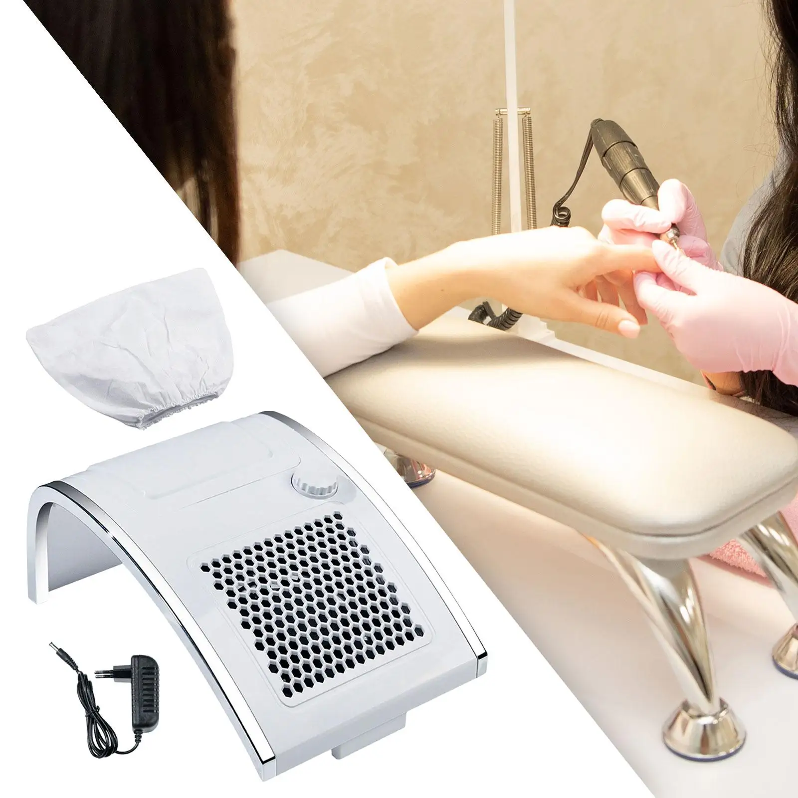 

Nail Dust Collector Machine, Electric Nails Filter for Manicure, 80W, 7 Fan ,