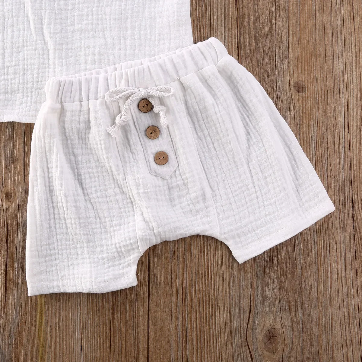 New Baby Girls Boys Cotton Summer Short Sleeve Tops+Shorts Suits