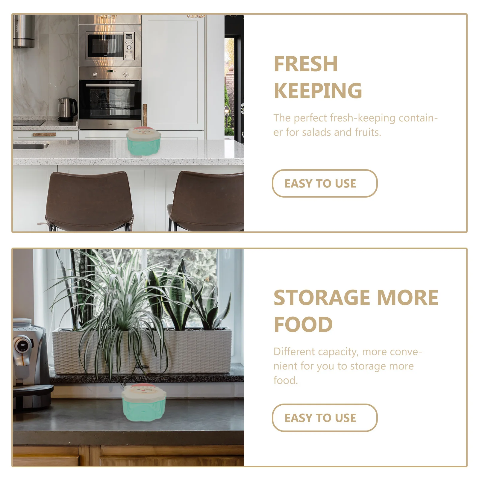 

4Pcs Bento Boxes Fresh-Keeping Container Portable Food Storage Box for School Work Picnic Suitable for Family Friends